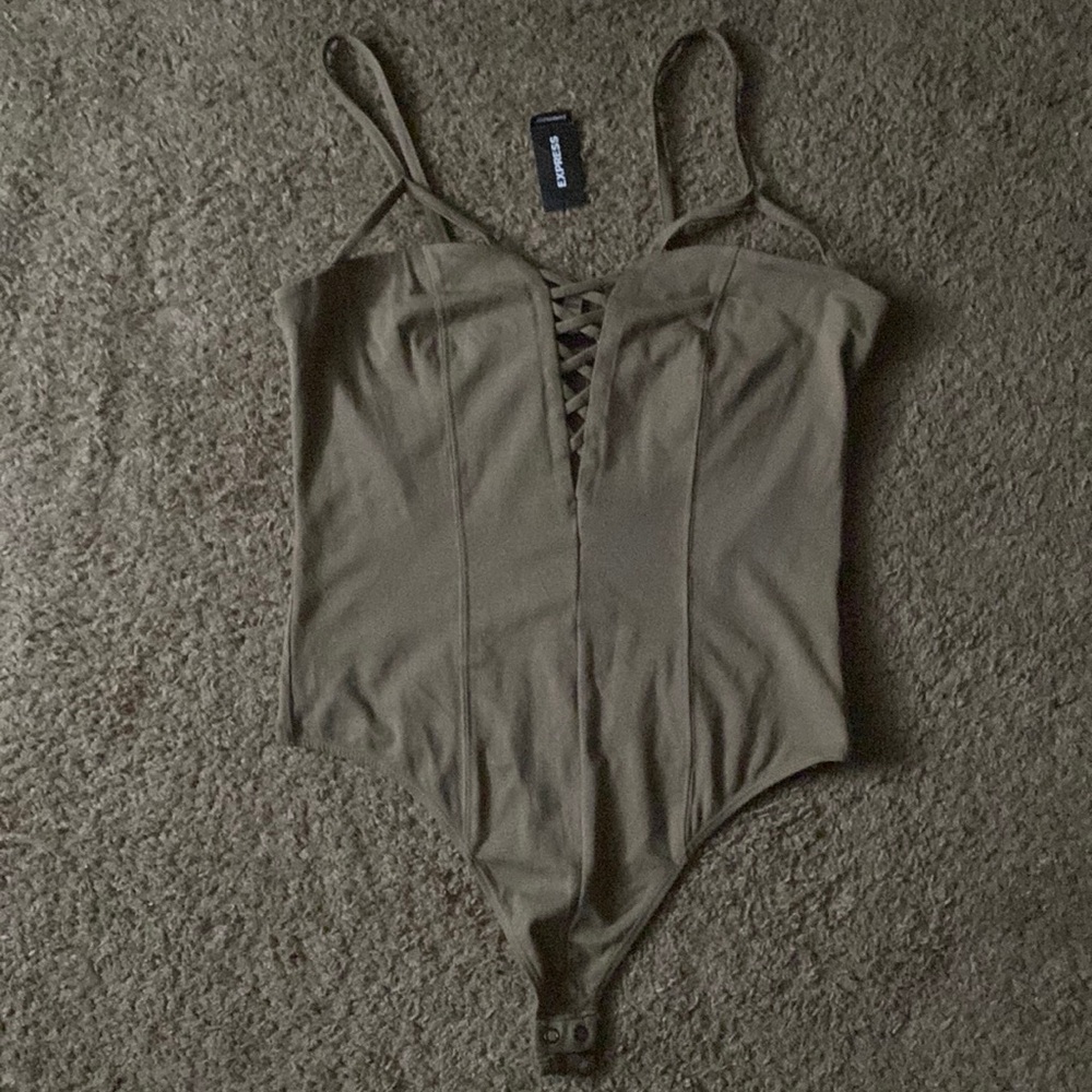 Express One Eleven body suit in army green